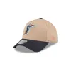 Miami Marlins Beige Khaki 9FORTY A-Frame Snapback Hat sold by New Era