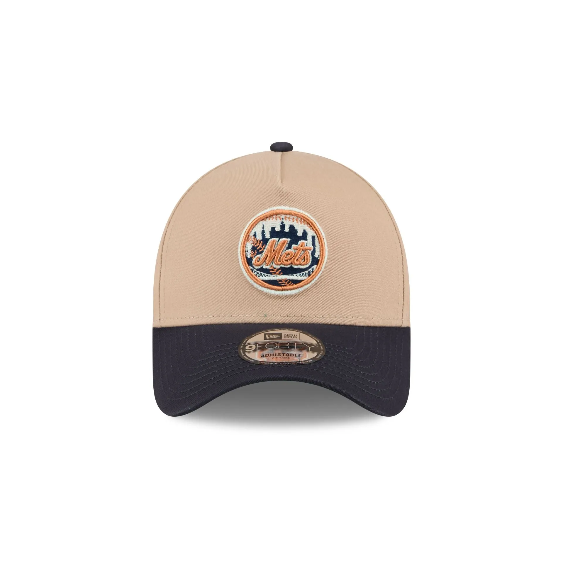 New York Mets Beige Khaki 9FORTY A-Frame Snapback Hat sold by New Era product image thumbnail 2