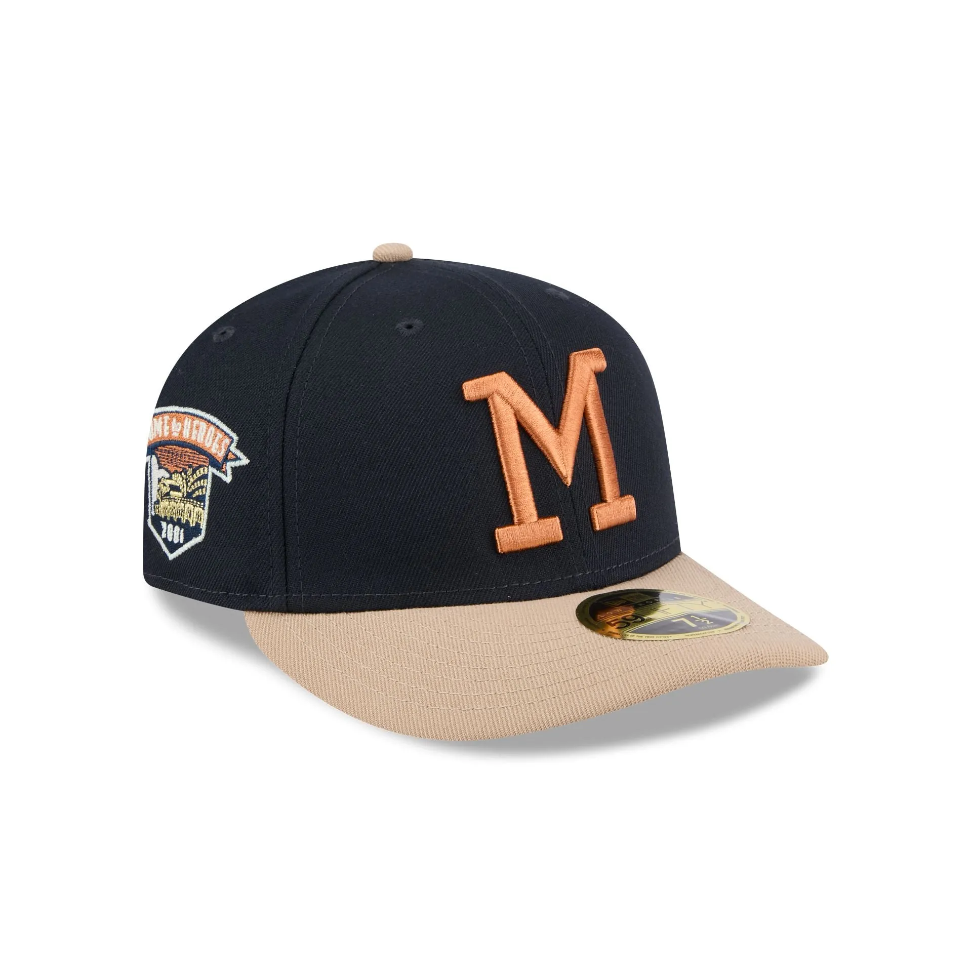 Milwaukee Brewers Blue Ivory Low Profile 59FIFTY Fitted Hat sold by New Era