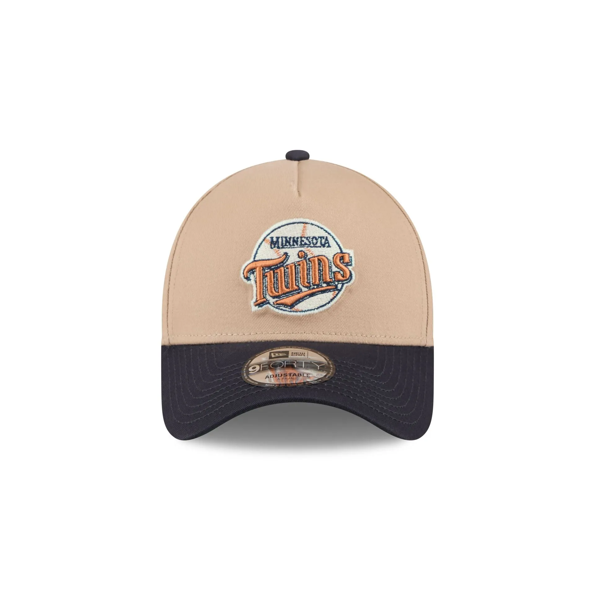Minnesota Twins Beige Khaki 9FORTY A-Frame Snapback Hat sold by New Era product image thumbnail 2