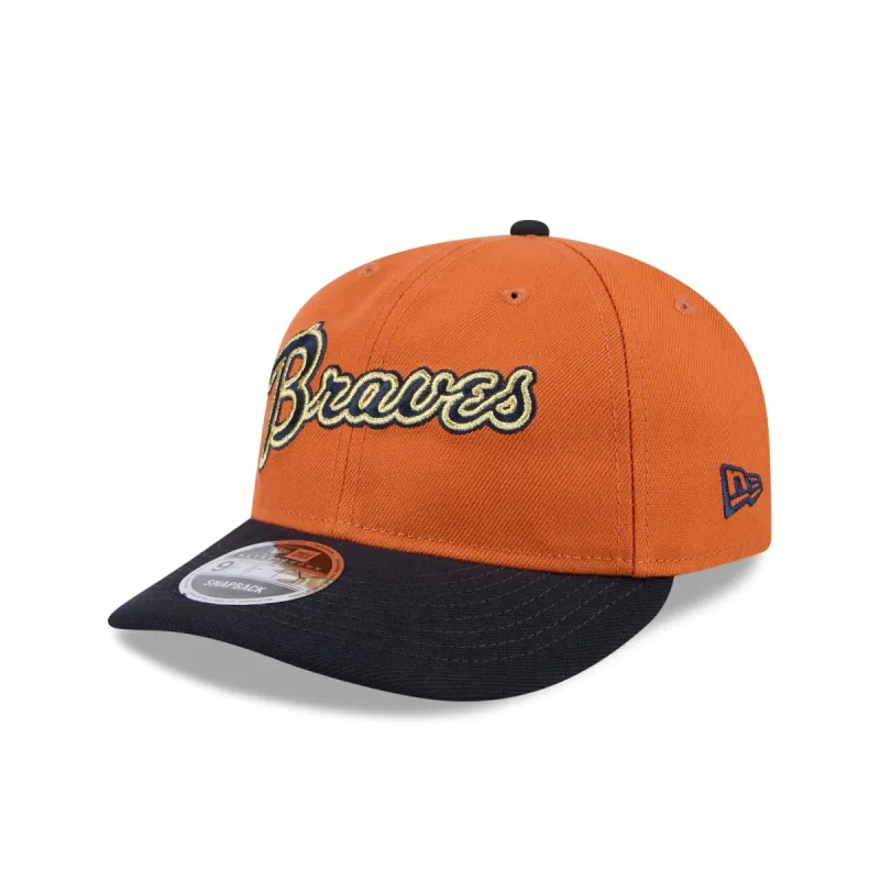 Atlanta Braves Gold Wood Retro Crown 9FIFTY Snapback Hat sold by New Era