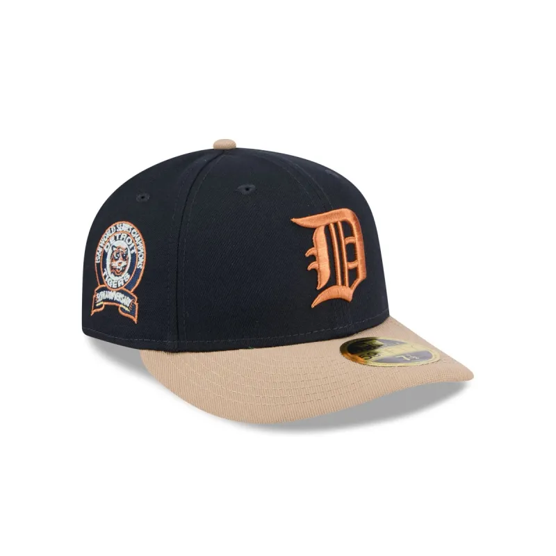 Detroit Tigers Blue Ivory Low Profile 59FIFTY Fitted Hat sold by New Era