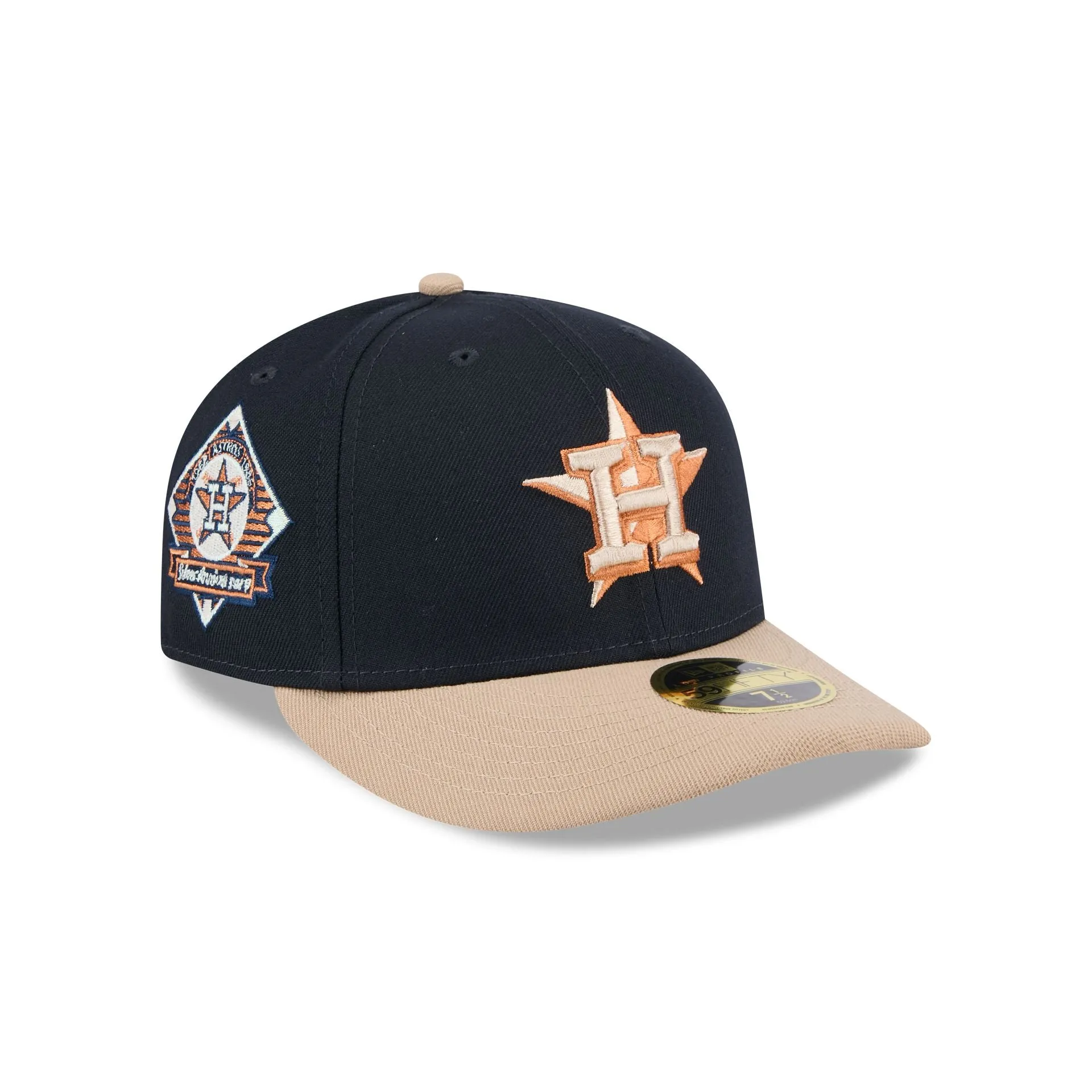 Houston Astros Blue Ivory Low Profile 59FIFTY Fitted Hat sold by New Era