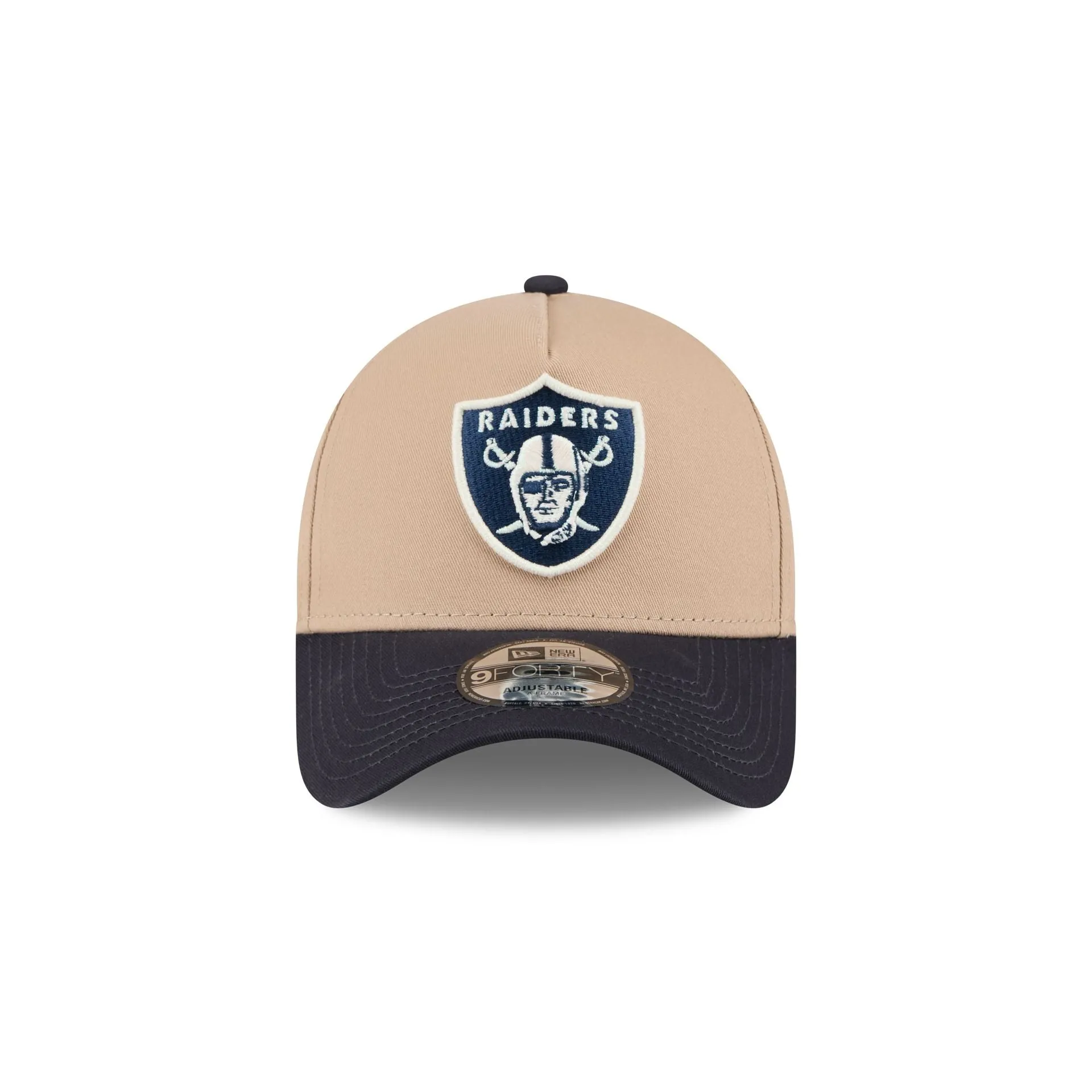 Las Vegas Raiders Beige Khaki 9FORTY A-Frame Snapback Hat sold by New Era product image thumbnail 2