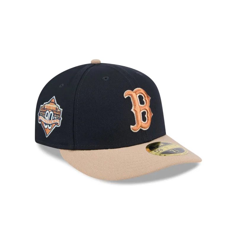 Boston Red Sox Blue Ivory Low Profile 59FIFTY Fitted Hat sold by New Era