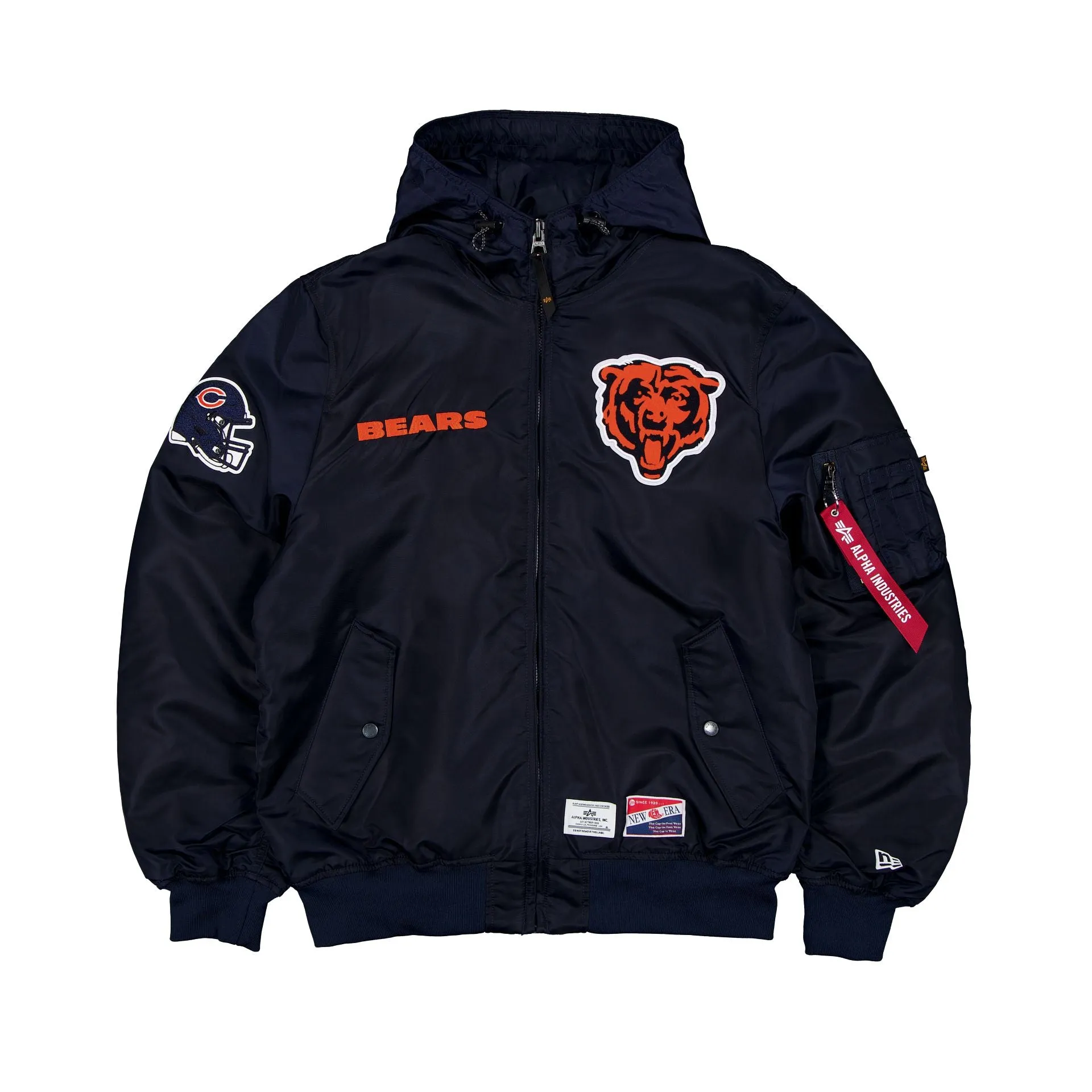 Alpha Industries x Chicago Bears L-2B Hooded Bomber Jacket sold by New Era