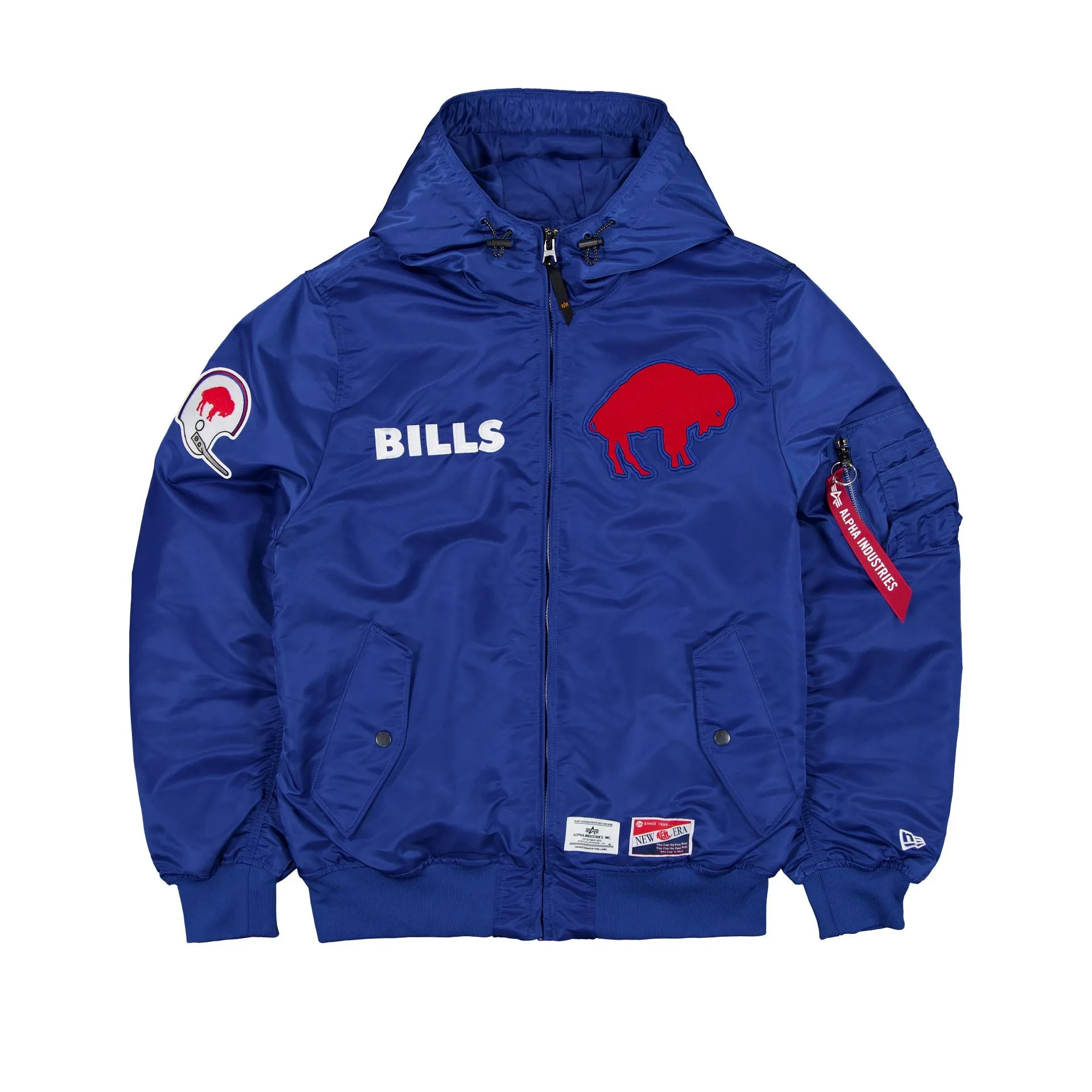 Alpha Industries x Buffalo Bills Historic L-2B Hooded Bomber Jacket sold by New Era