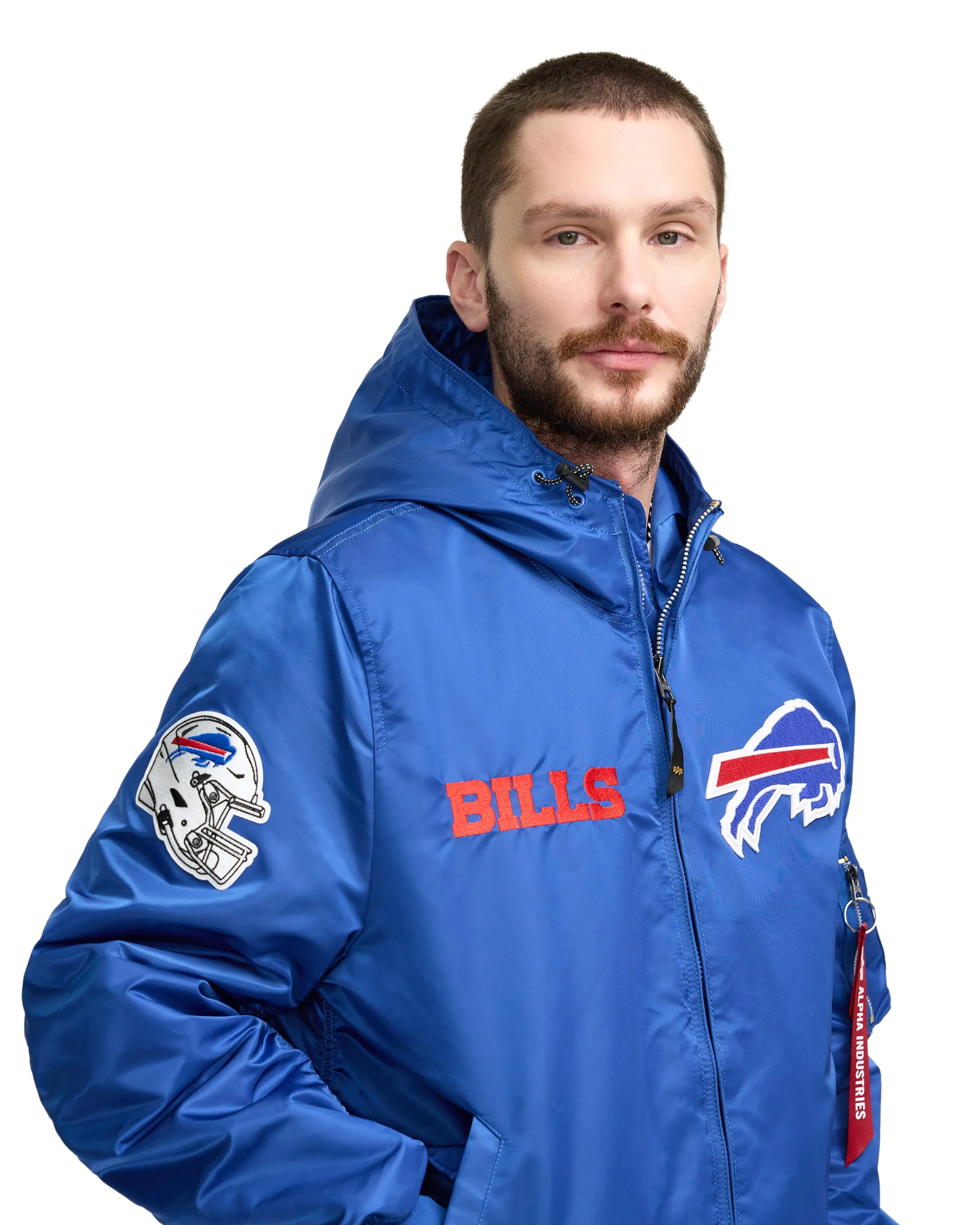 Alpha Industries x Buffalo Bills Historic L-2B Hooded Bomber Jacket sold by New Era product image thumbnail 2