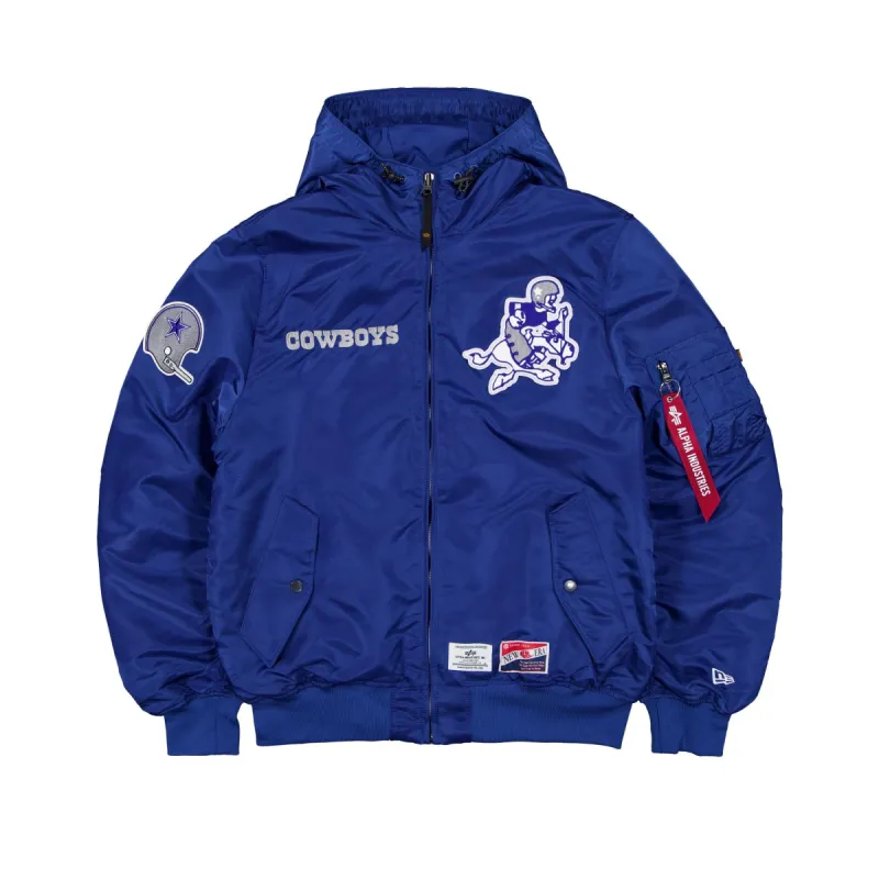 Alpha Industries x Dallas Cowboys Historic L-2B Hooded Bomber Jacket sold by New Era