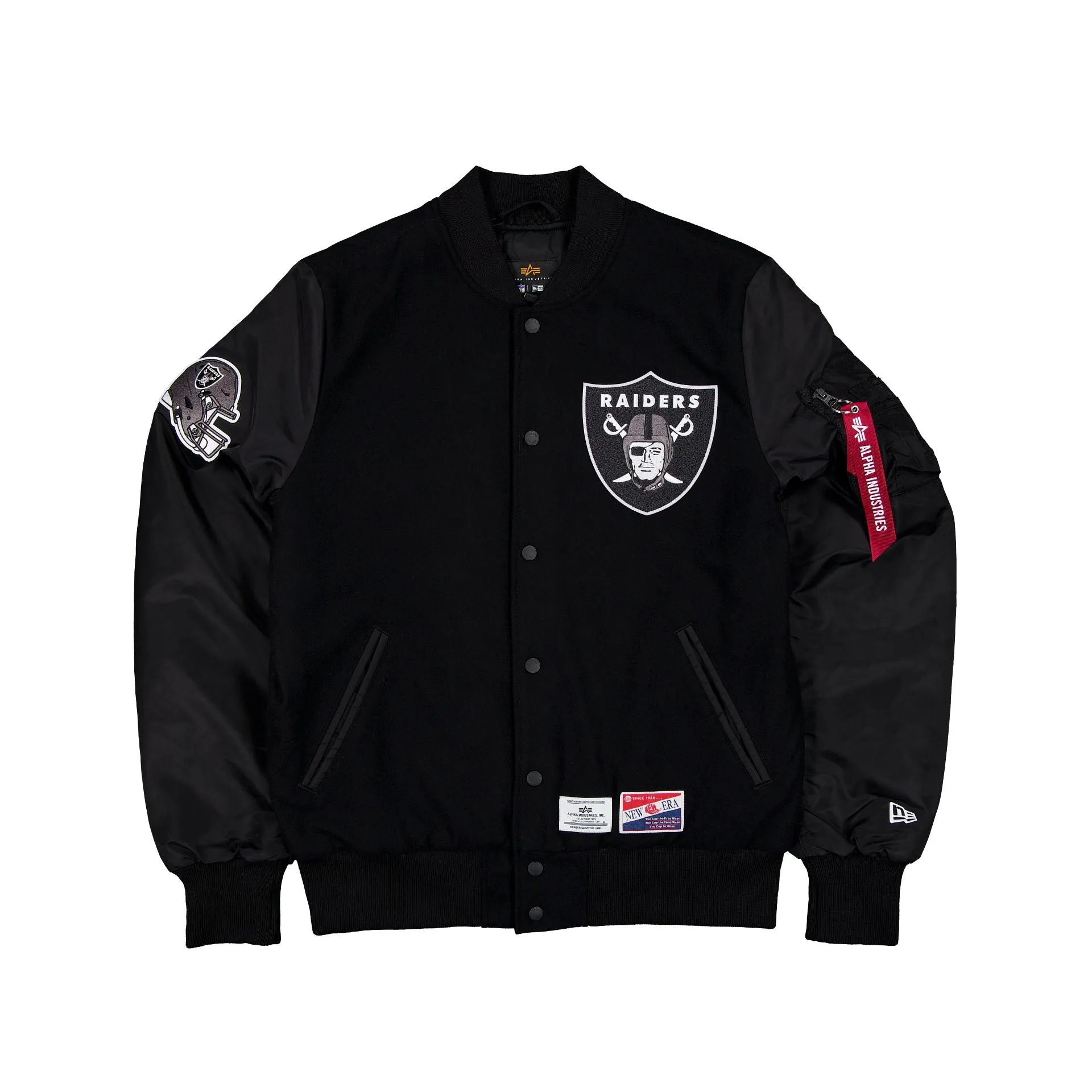 Alpha Industries x Las Vegas Raiders MA-1 Wool Varsity Jacket sold by New Era