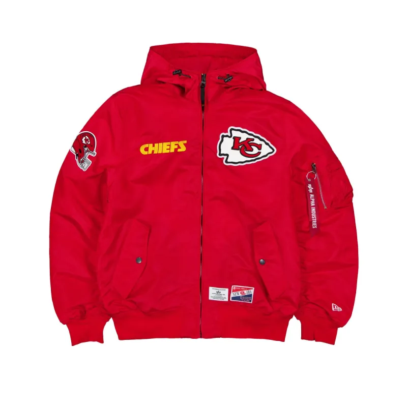 Alpha Industries x Kansas City Chiefs L-2B Hooded Bomber Jacket sold by New Era