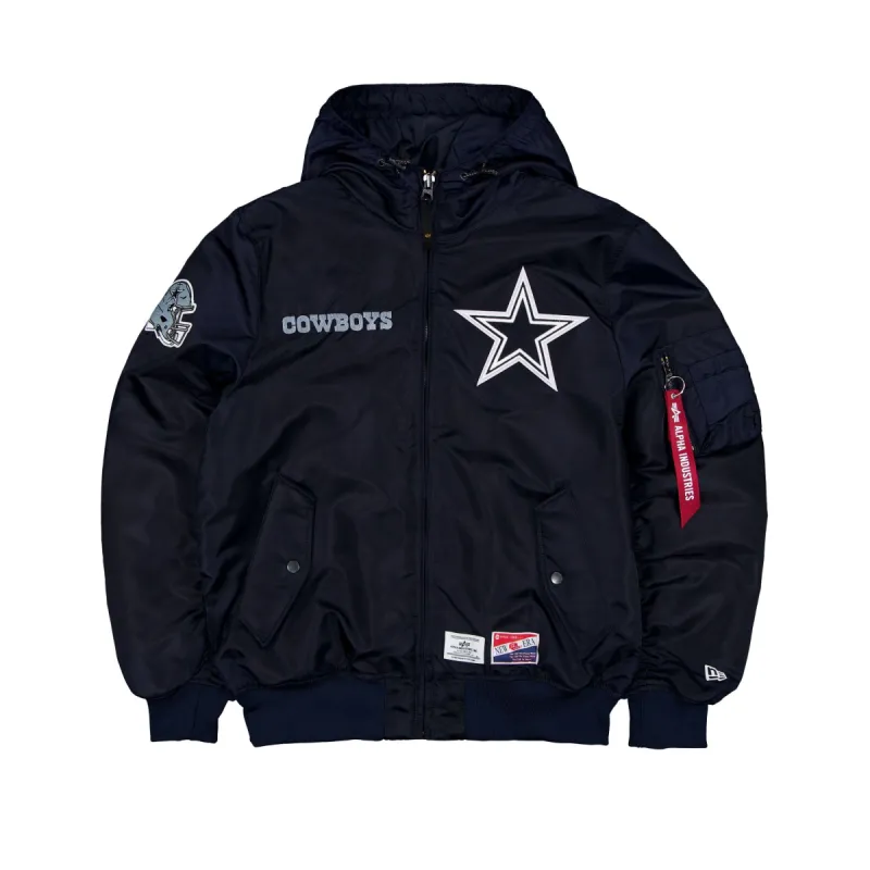 Alpha Industries x Dallas Cowboys L-2B Hooded Bomber Jacket sold by New Era