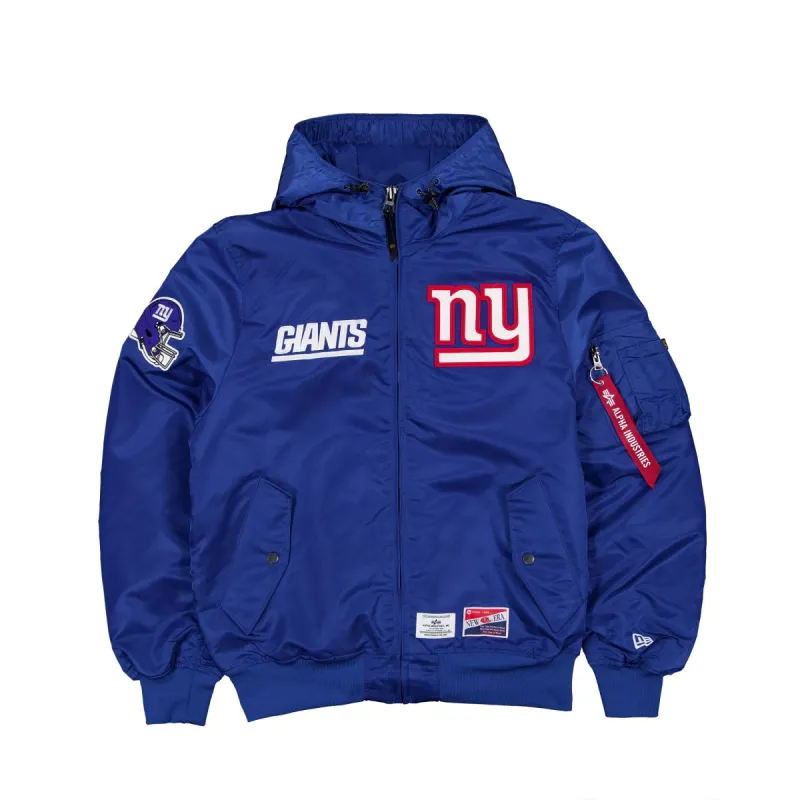 Alpha Industries x New York Giants L-2B Hooded Bomber Jacket sold by New Era