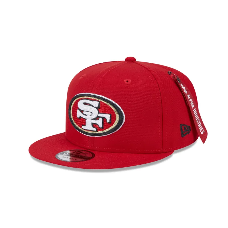 Alpha Industries x San Francisco 49ers Red 9FIFTY Snapback Hat sold by New Era