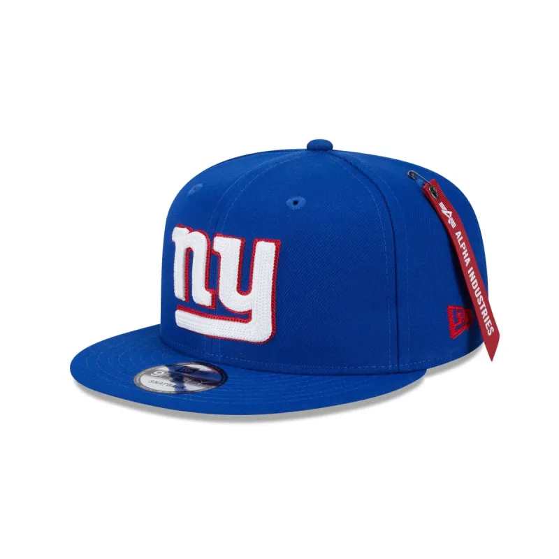 Alpha Industries x New York Giants Blue 9FIFTY Snapback Hat sold by New Era
