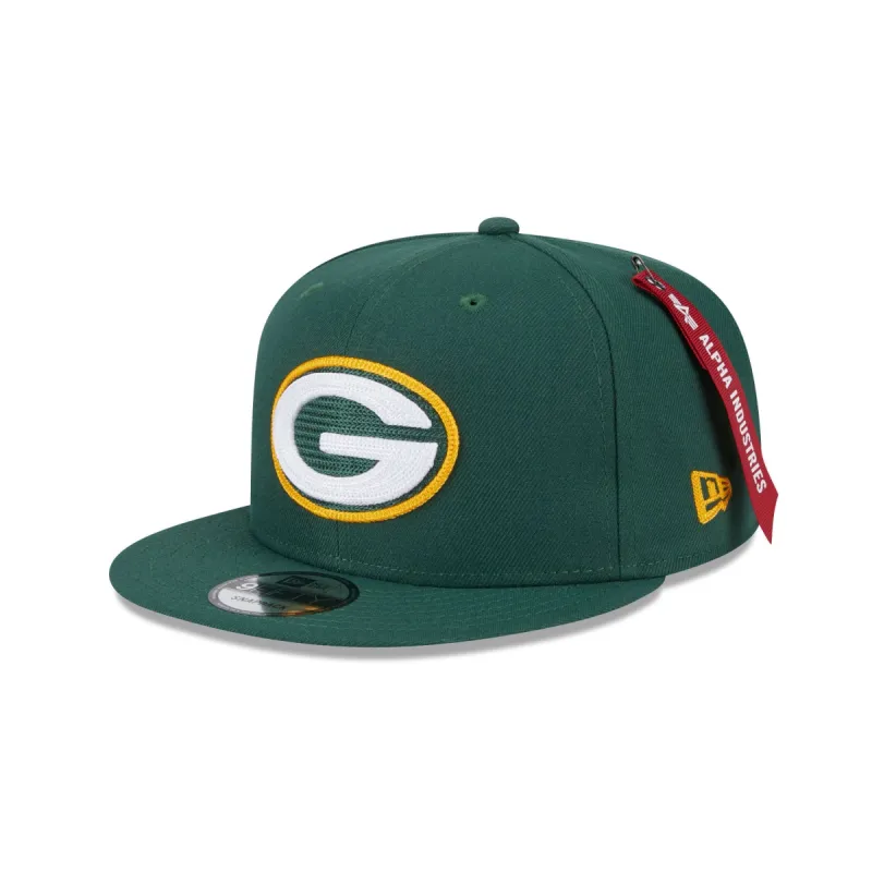 Alpha Industries x Green Bay Packers Green 9FIFTY Snapback Hat sold by New Era