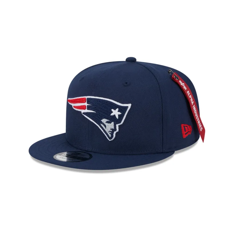 Alpha Industries x New England Patriots Navy 9FIFTY Snapback Hat sold by New Era