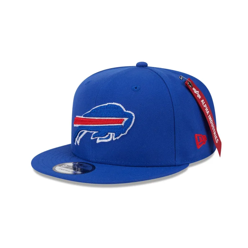 Alpha Industries x Buffalo Bills Blue 9FIFTY Snapback Hat sold by New Era
