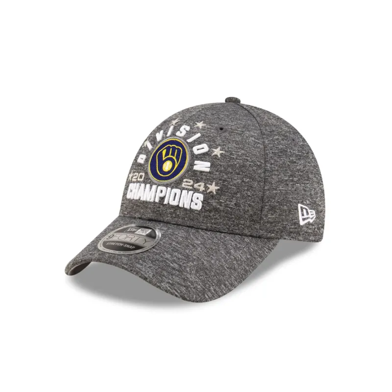 Milwaukee Brewers 2024 Division Champions Locker Room 9FORTY Stretch-Snap Hat sold by New Era