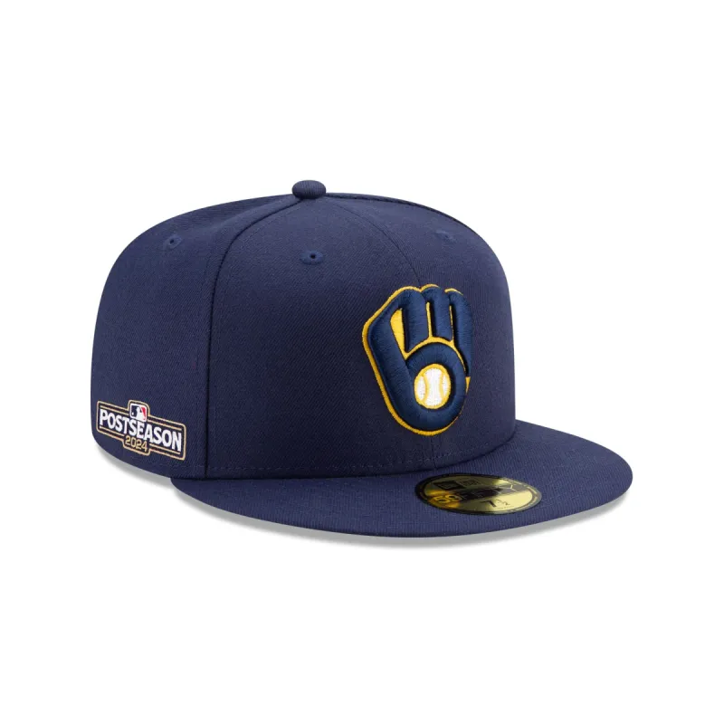 Milwaukee Brewers 2024 Postseason Side Patch 59FIFTY Fitted Hat sold by New Era