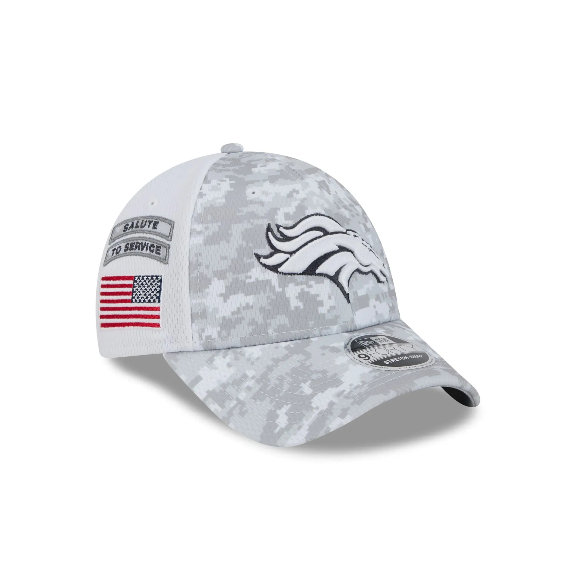 Denver Broncos 2024 Salute to Service 9FORTY Stretch-Snap Hat sold by New Era
