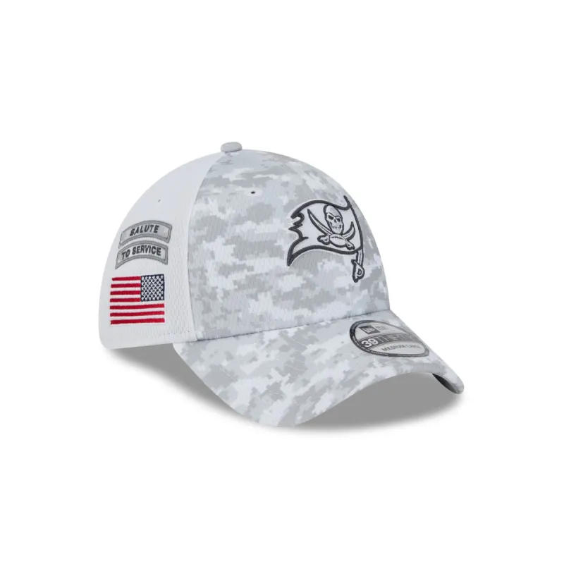 Tampa Bay Buccaneers 2024 Salute to Service 39THIRTY Stretch Fit Hat sold by New Era