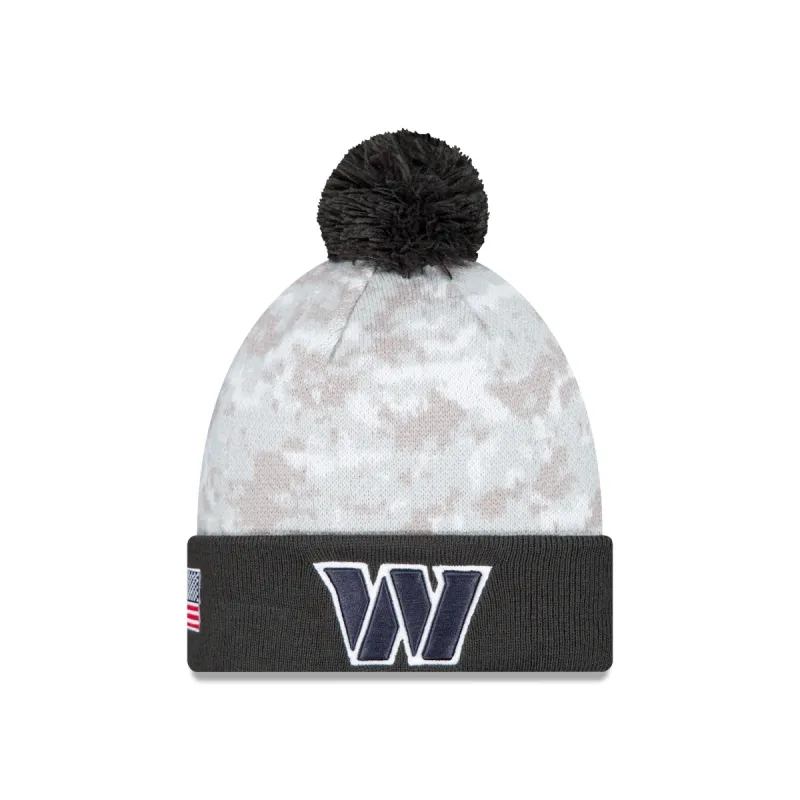 Washington Commanders 2024 Salute to Service Pom Knit Hat sold by New Era