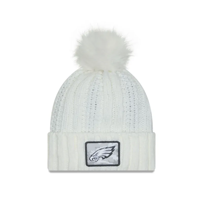 Philadelphia Eagles 2024 Salute to Service Women's Pom Knit Hat sold by New Era