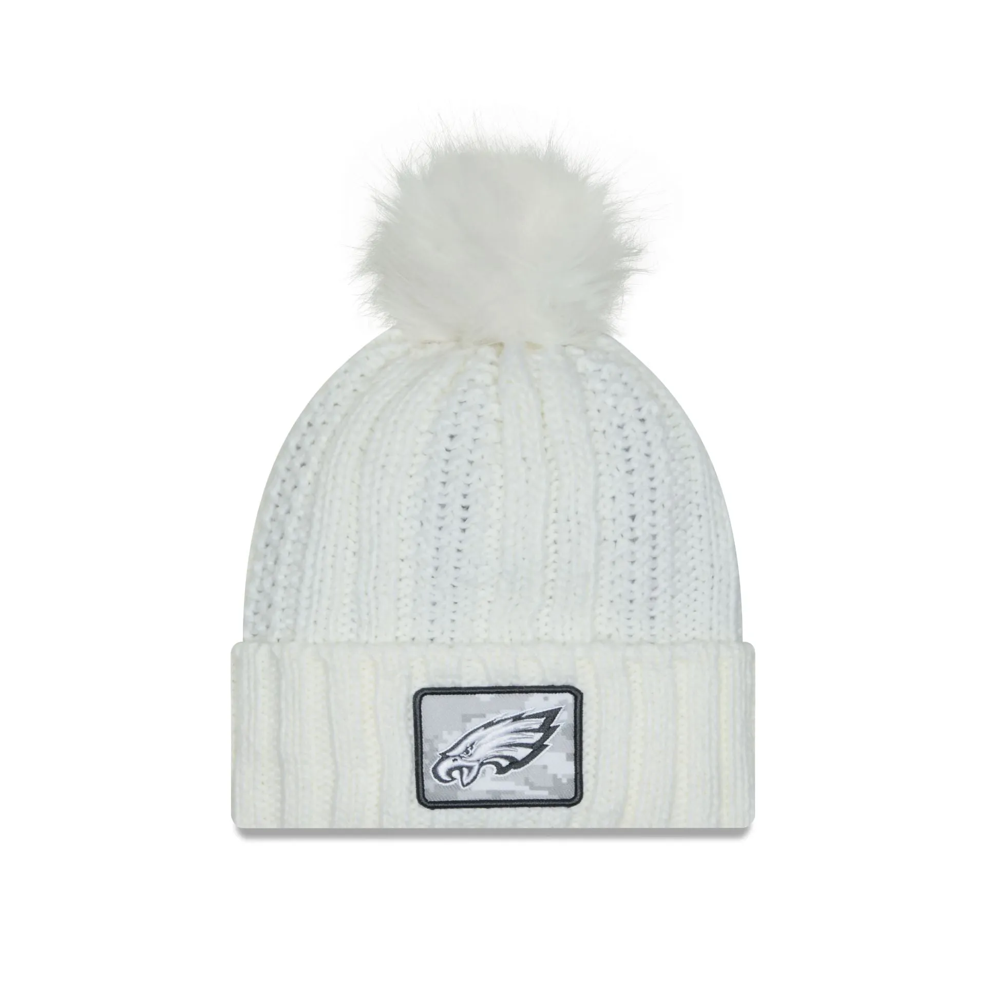 Philadelphia Eagles 2024 Salute to Service Women's Pom Knit Hat sold by New Era