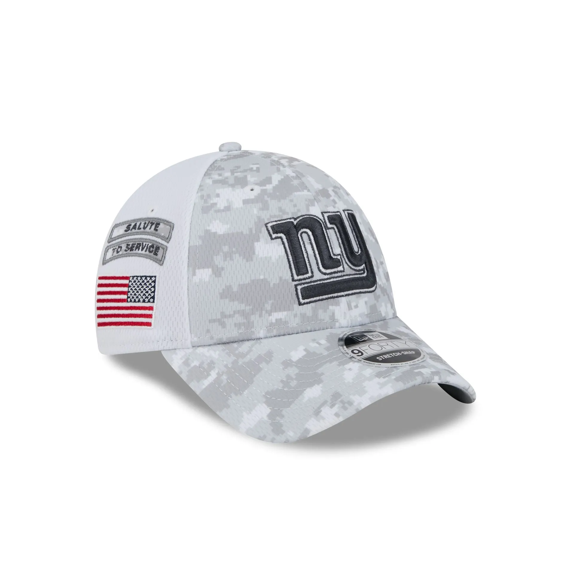 New York Giants 2024 Salute to Service 9FORTY Stretch-Snap Hat sold by New Era