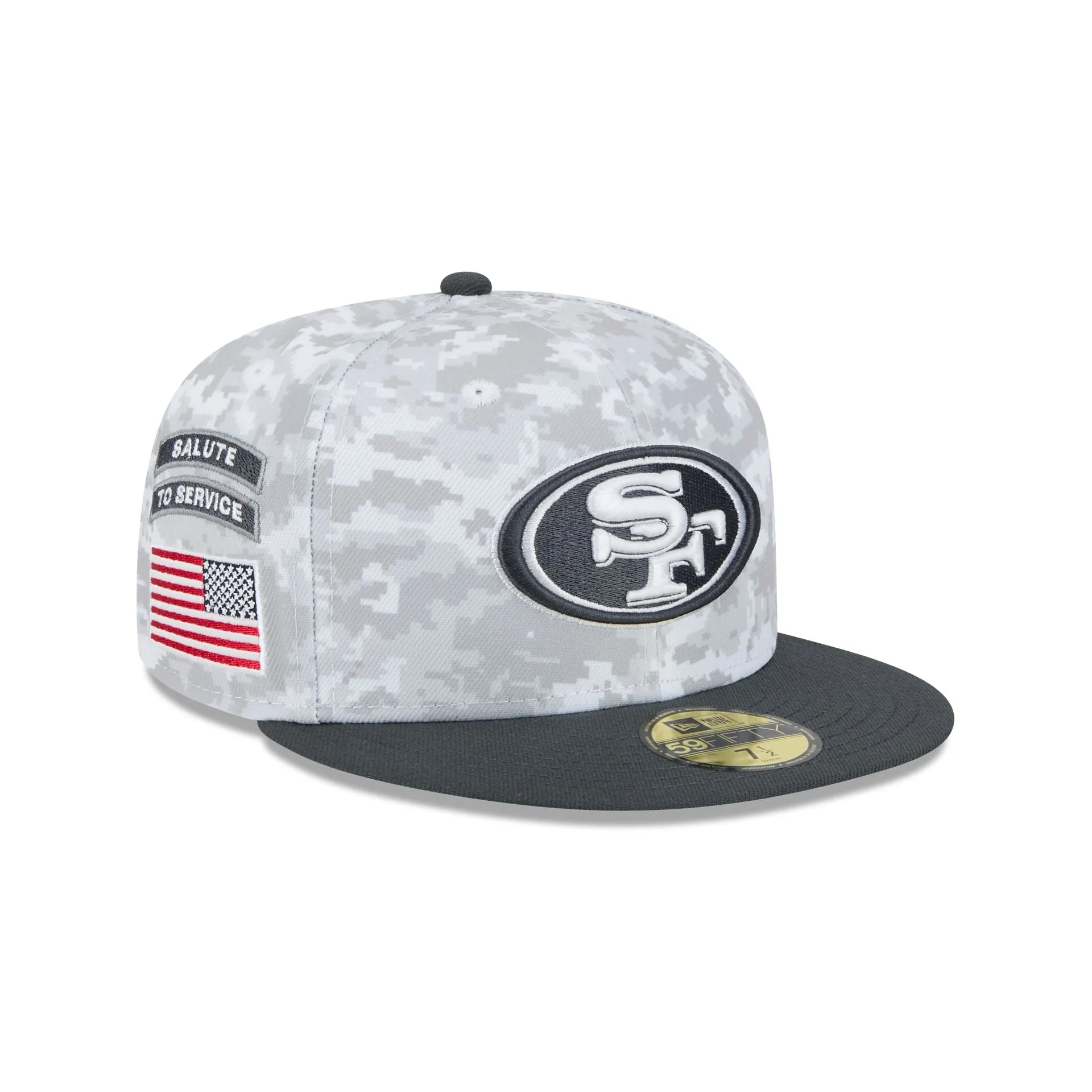 San Francisco 49ers 2024 Salute to Service 59FIFTY Fitted Hat sold by New Era