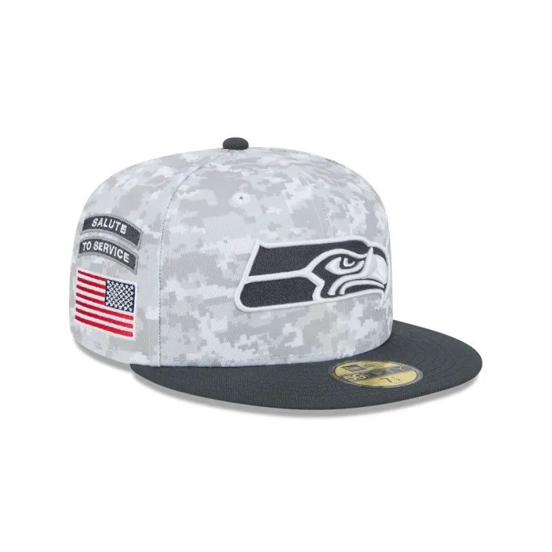 Seattle Seahawks 2024 Salute to Service 59FIFTY Fitted Hat sold by New Era