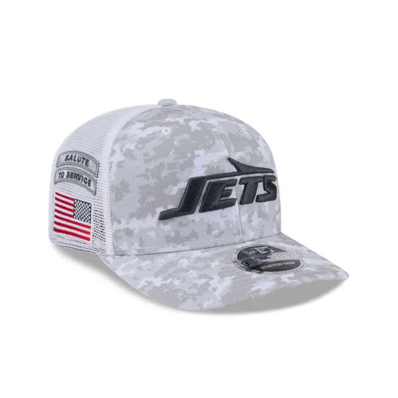 New York Jets 2024 Salute to Service 9SEVENTY Trucker Hat sold by New Era