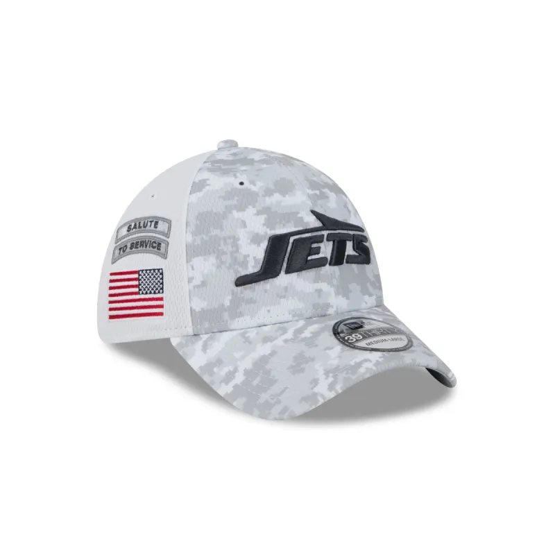 New York Jets 2024 Salute to Service 39THIRTY Stretch Fit Hat sold by New Era