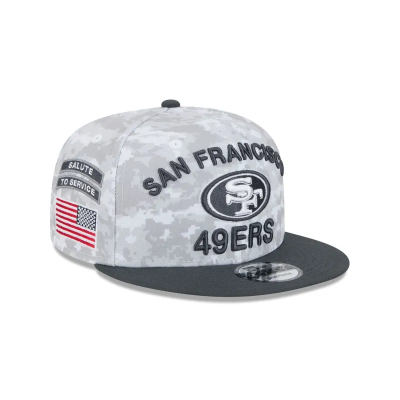San Francisco 49ers 2024 Salute to Service 9FIFTY Snapback Hat sold by New Era