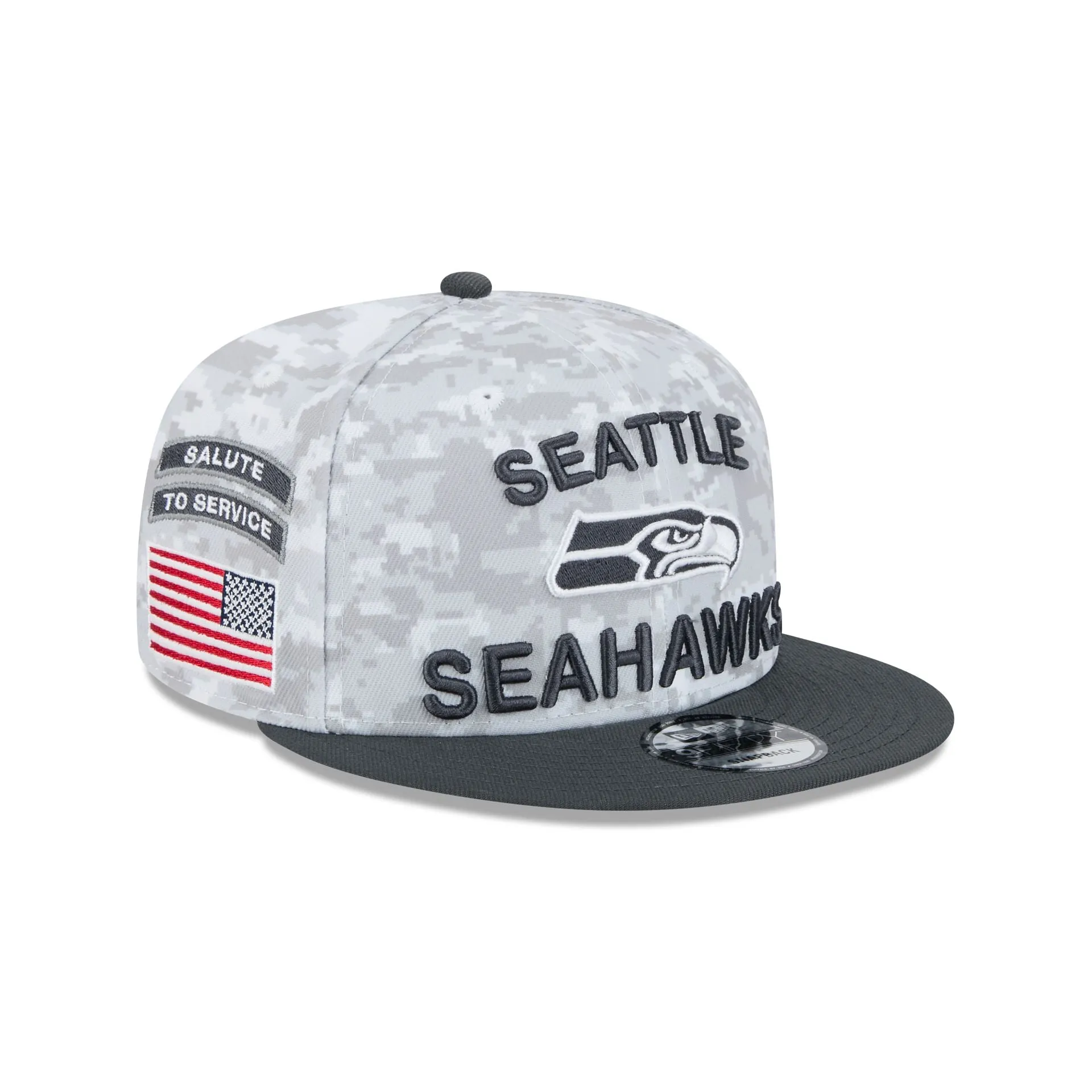 Seattle Seahawks 2024 Salute to Service 9FIFTY Snapback Hat sold by New Era
