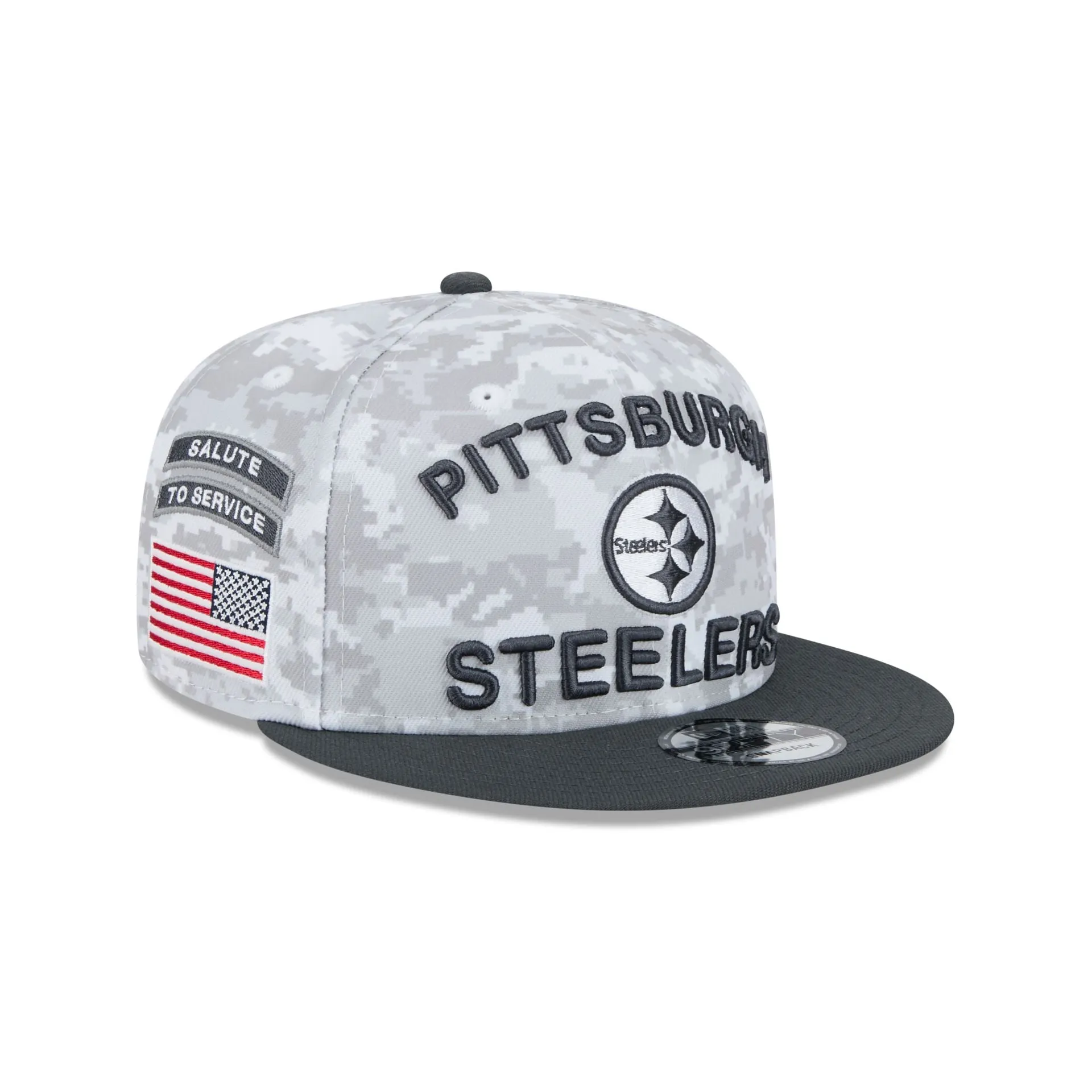 Pittsburgh Steelers 2024 Salute to Service 9FIFTY Snapback Hat sold by New Era