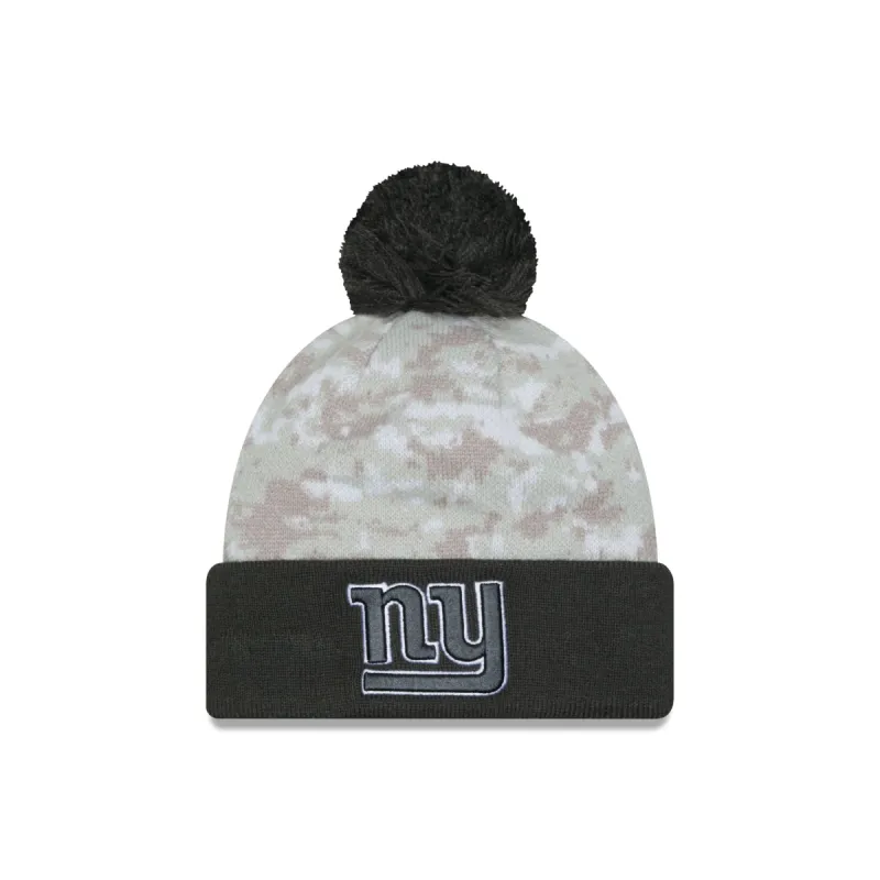 New York Giants 2024 Salute to Service Pom Knit Hat sold by New Era