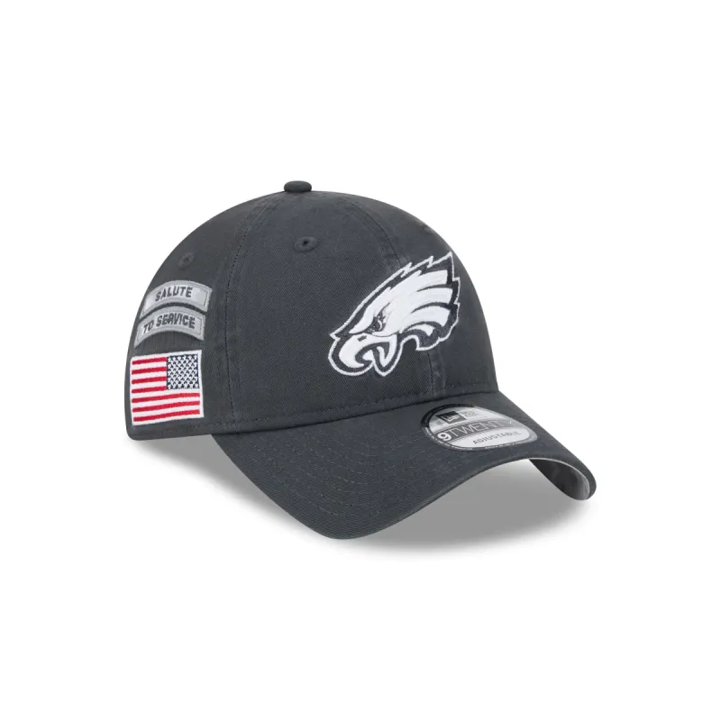 Philadelphia Eagles 2024 Salute to Service 9TWENTY Adjustable Hat made by New Era