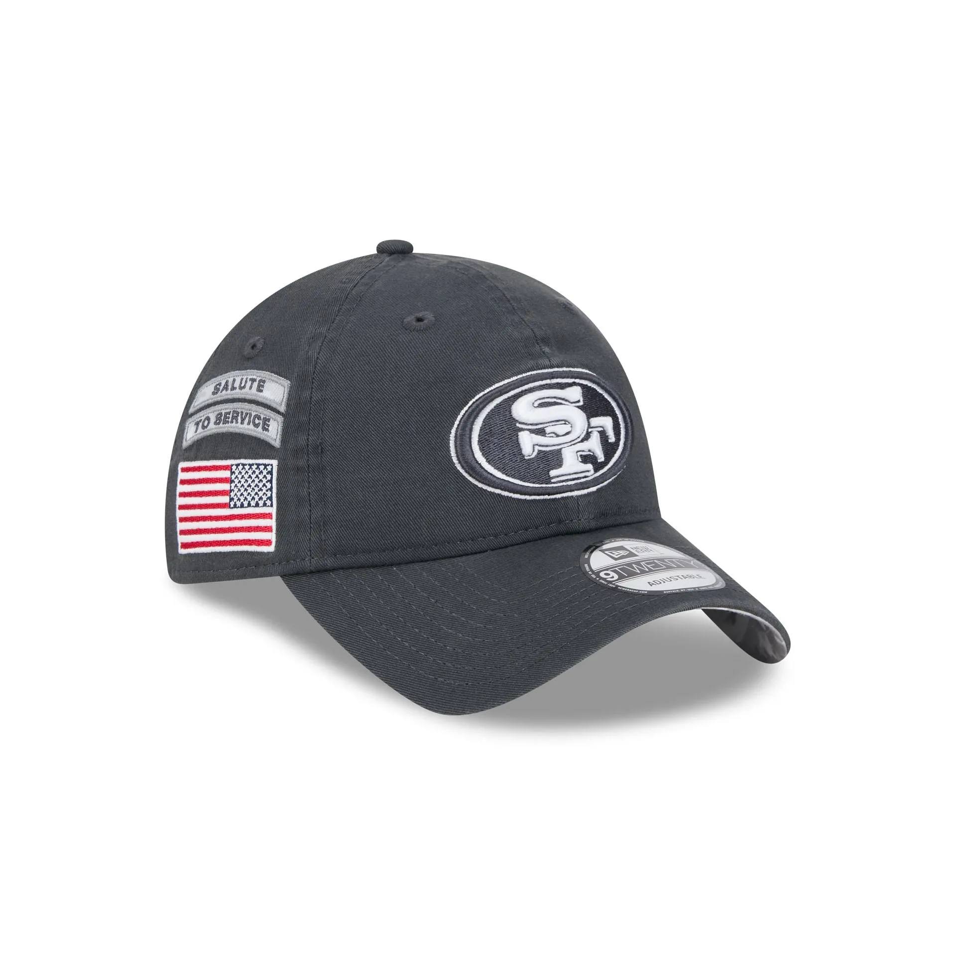 San Francisco 49ers 2024 Salute to Service 9TWENTY Adjustable Hat sold by New Era