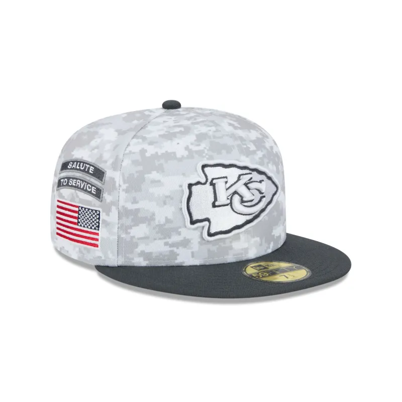 Kansas City Chiefs 2024 Salute to Service 59FIFTY Fitted Hat sold by New Era