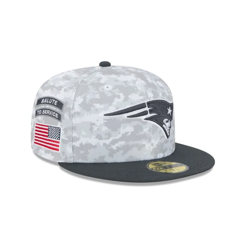 New England Patriots 2024 Salute to Service 59FIFTY Fitted Hat sold by New Era