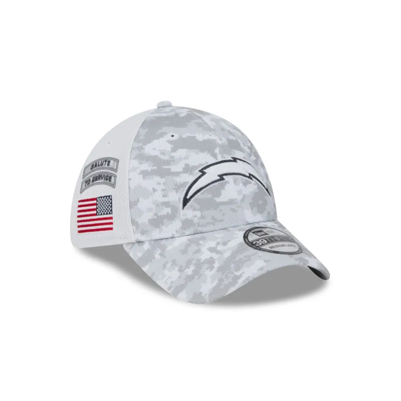 Los Angeles Chargers 2024 Salute to Service 39THIRTY Stretch Fit Hat sold by New Era