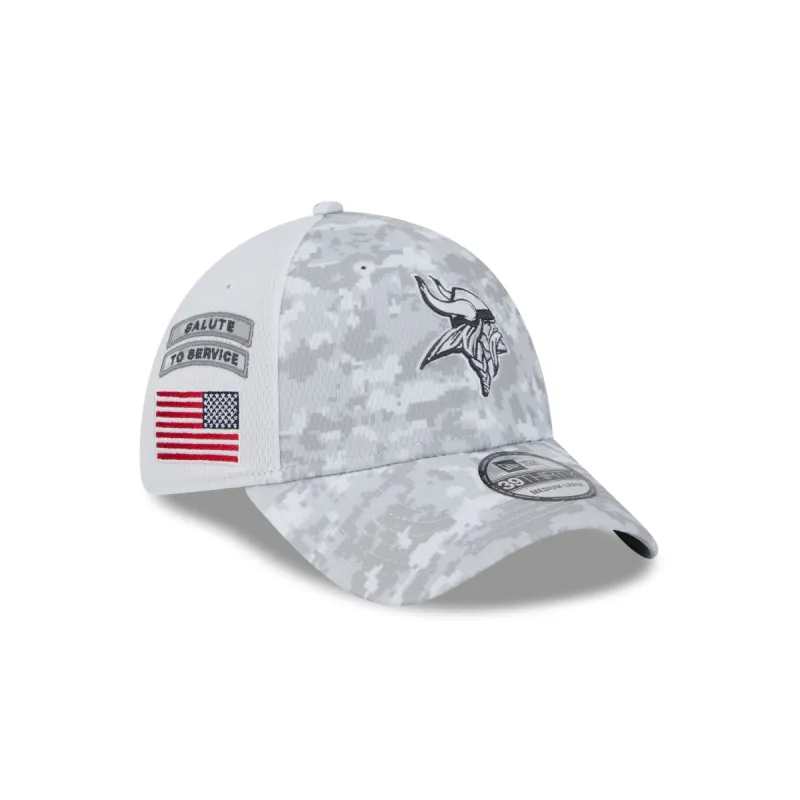 Minnesota Vikings 2024 Salute to Service 39THIRTY Stretch Fit Hat made by New Era