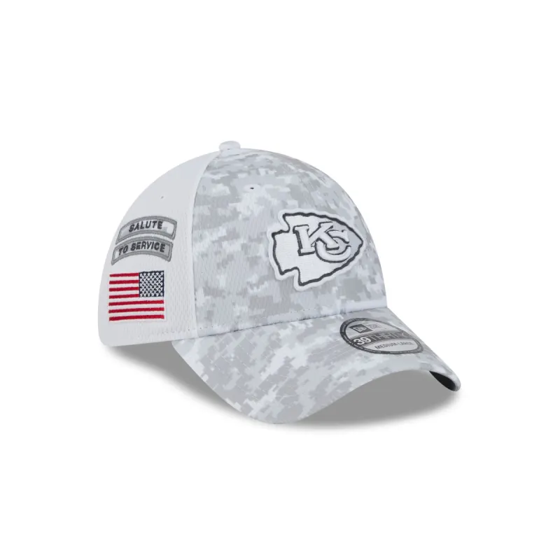 Kansas City Chiefs 2024 Salute to Service 39THIRTY Stretch Fit Hat sold by New Era