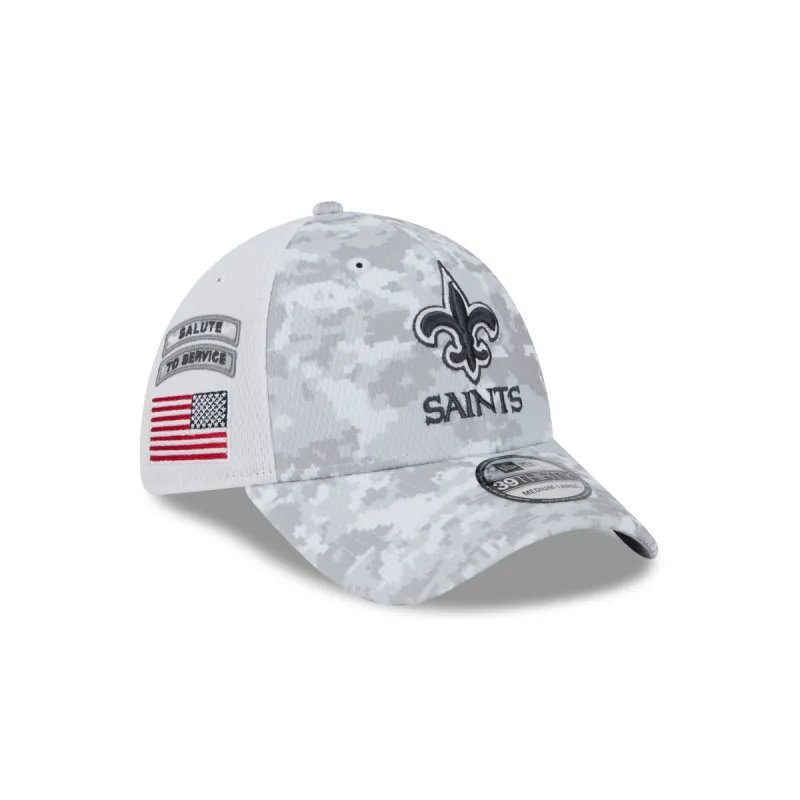 New Orleans Saints 2024 Salute to Service 39THIRTY Stretch Fit Hat sold by New Era