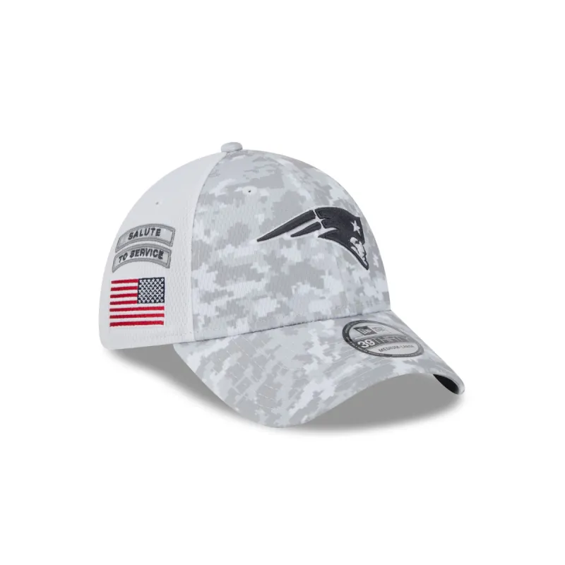 New England Patriots 2024 Salute to Service 39THIRTY Stretch Fit Hat sold by New Era