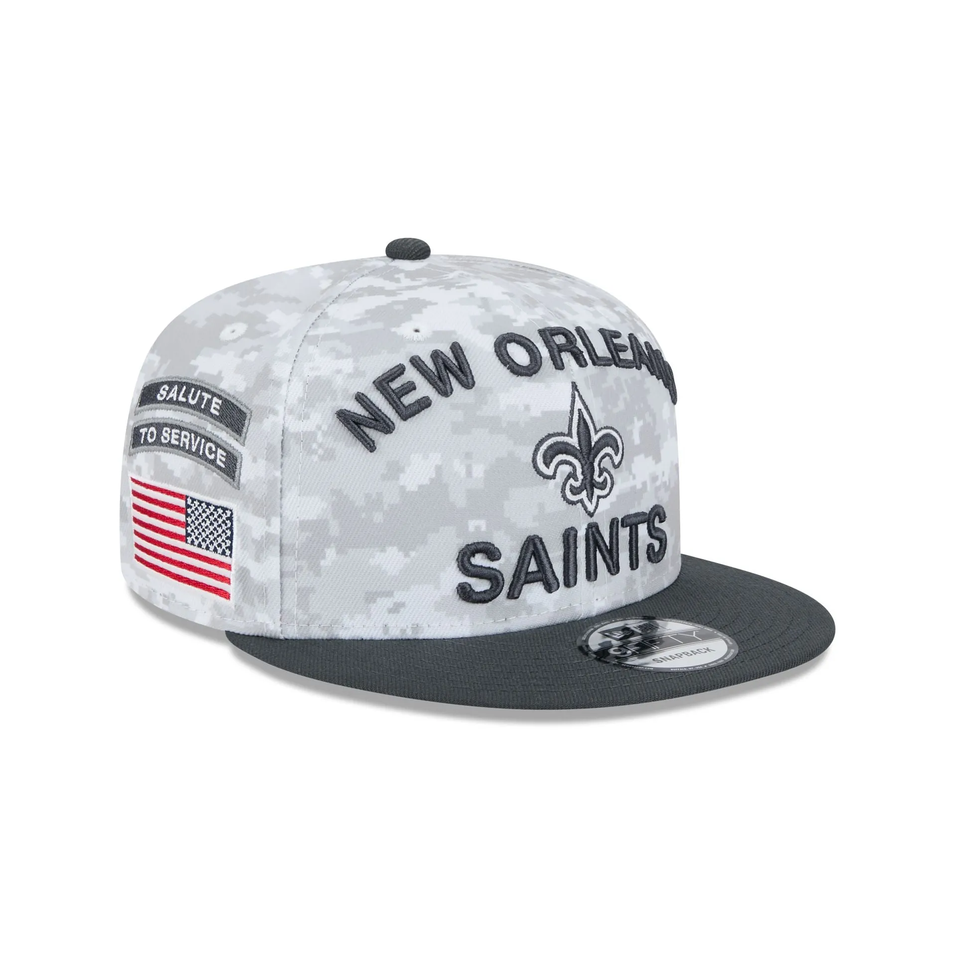 New Orleans Saints 2024 Salute to Service 9FIFTY Snapback Hat sold by New Era