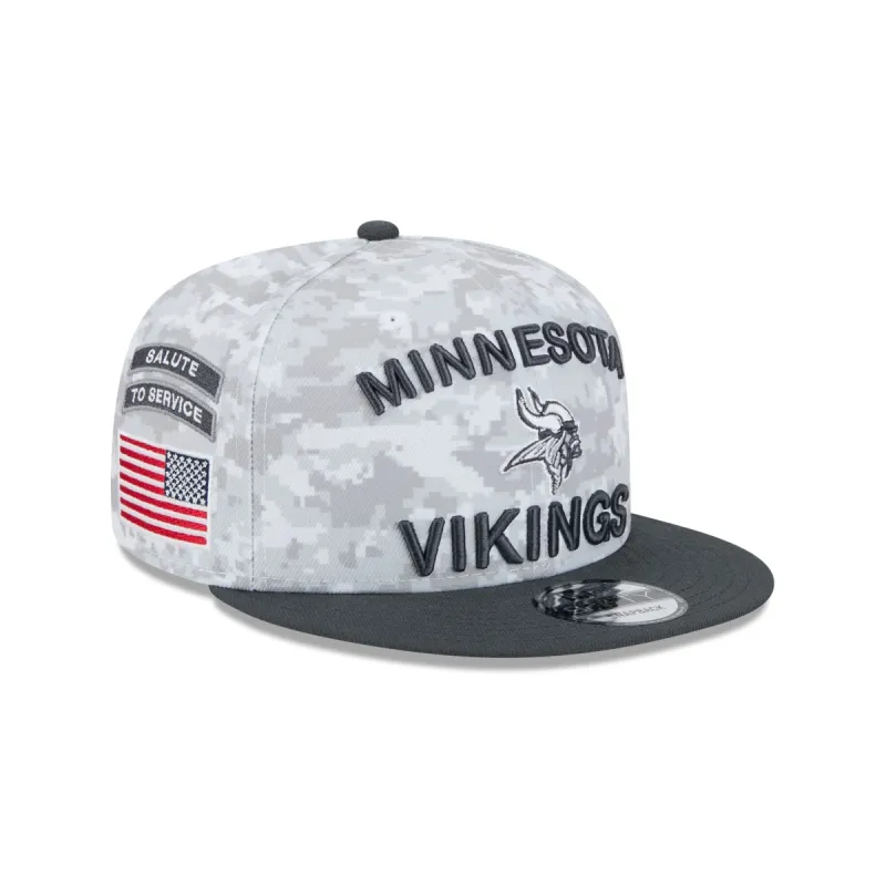Minnesota Vikings 2024 Salute to Service 9FIFTY Snapback Hat sold by New Era