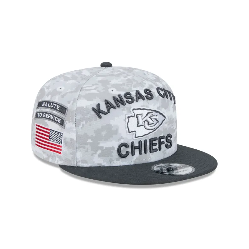 Kansas City Chiefs 2024 Salute to Service 9FIFTY Snapback Hat sold by New Era